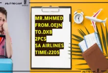 قراءة تذكرة الطيران