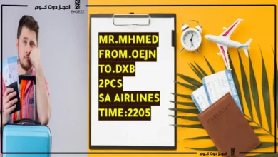 قراءة تذكرة الطيران