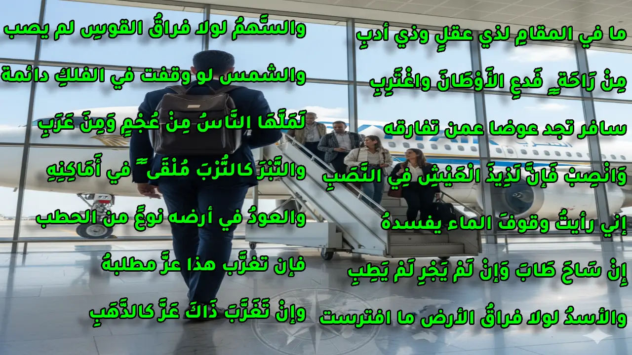 سافر تجد عوضا عمن تفارقه
