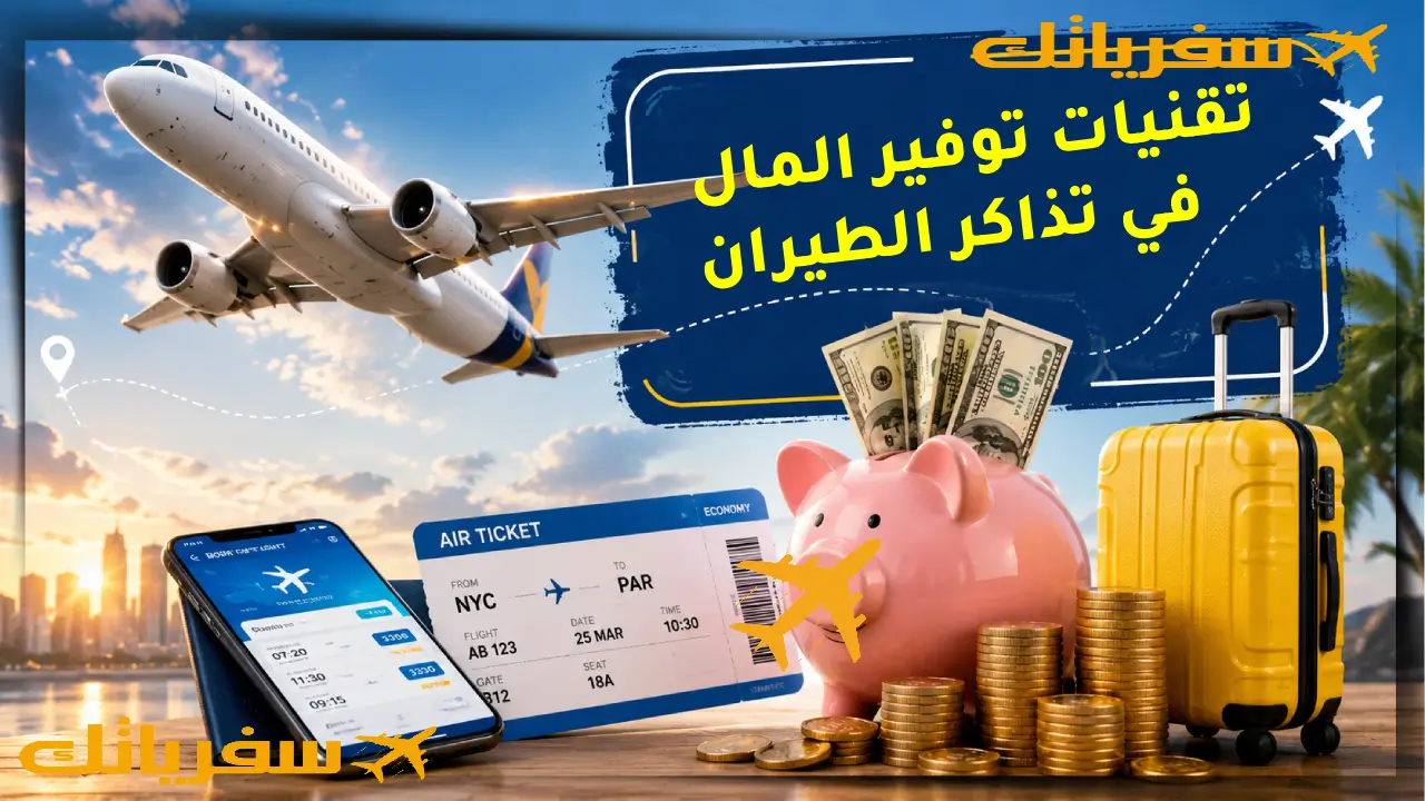 تقنيات توفير المال في تذاكر الطيران| دليل عملي لتوفير مئات الدولارات تقنيات توفير المال في تذاكر الطيران