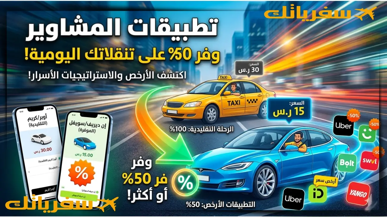 أرخص تطبيقات مشاوير سيارات توفر عليك 50% من التنقل أرخص تطبيقات مشاوير سيارات