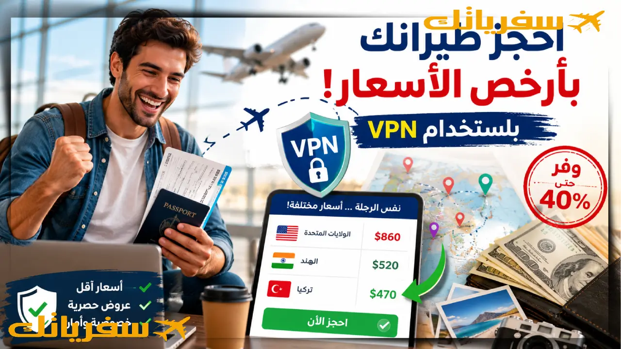 أسرار حجز الطيران باستخدام VPN| كيف تقتنص أرخص التذاكر؟ أسرار حجز الطيران باستخدام VPN