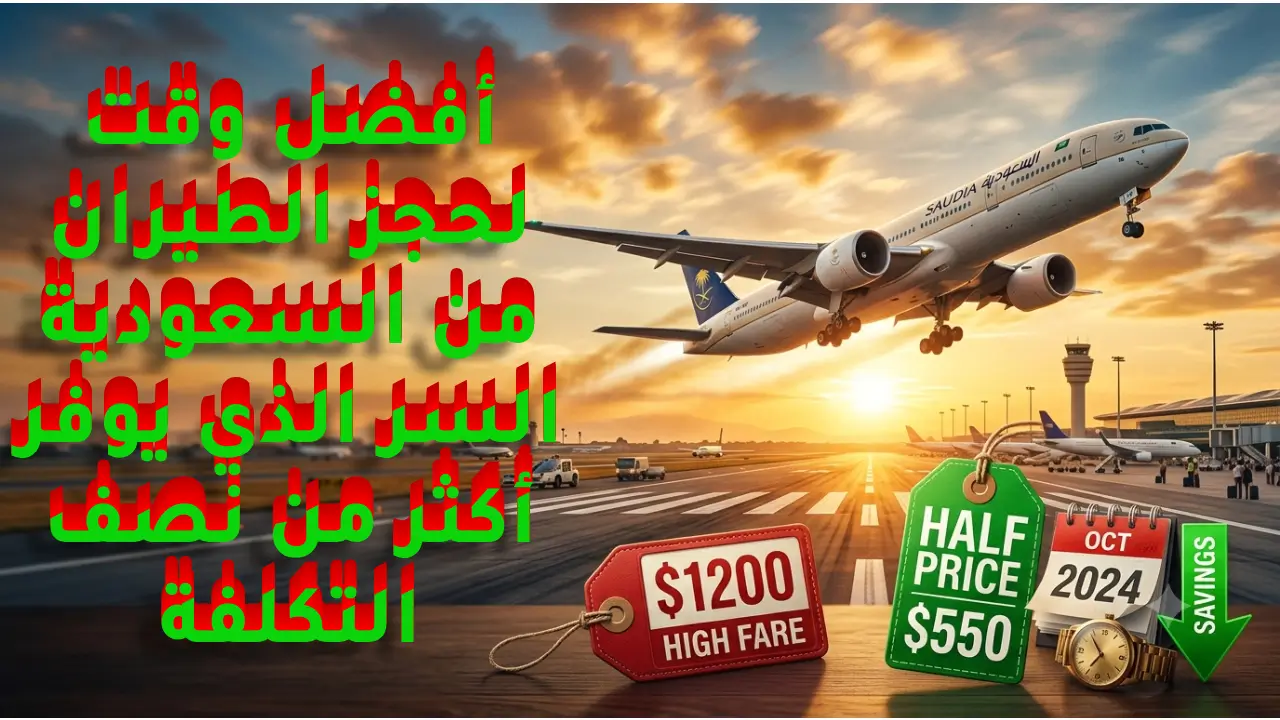 أفضل وقت لحجز الطيران من السعودية السر الذي يوفر أكثر من نصف التكلفة أفضل وقت لحجز الطيران من السعودية