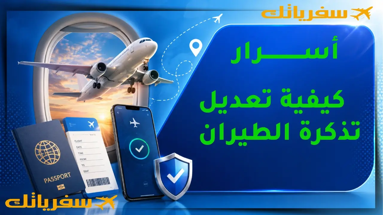 كيفية تعديل تذكرة الطيران | دليل رسمي لتغيير حجزك بدون خسارة كيفية تعديل تذكرة الطيران