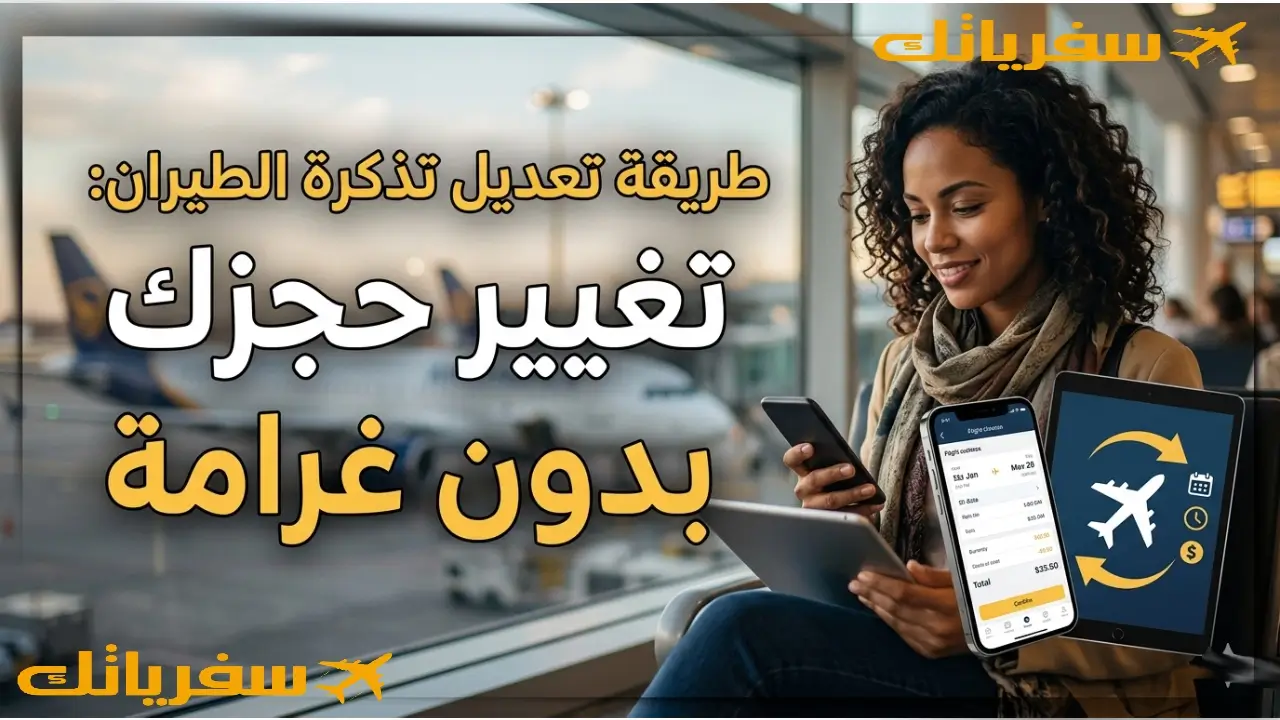 كيفية تعديل تذكرة الطيران | دليل رسمي لتغيير حجزك بدون خسارة كيفية تعديل تذكرة الطيران