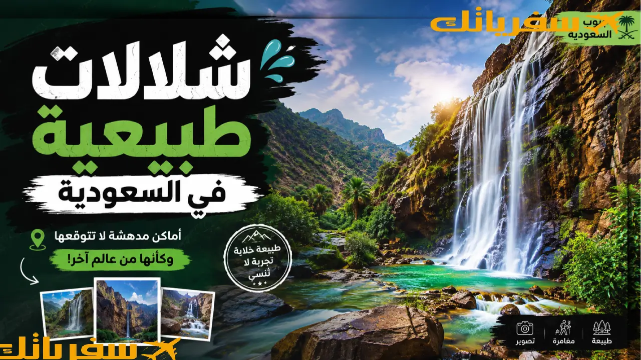أفضل شلالات طبيعية في السعودية - أماكن مدهشة لا تتوقعها وكأنها من عالم آخر أفضل شلالات طبيعية في السعودية