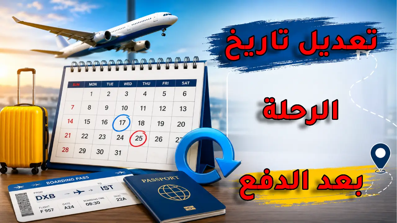 تعديل تاريخ الرحلة بعد الدفع متى يكون ممكنًا ومتى يصبح مكلفًا؟ هل يمكن تغيير تاريخ التذكرة بعد الدفع