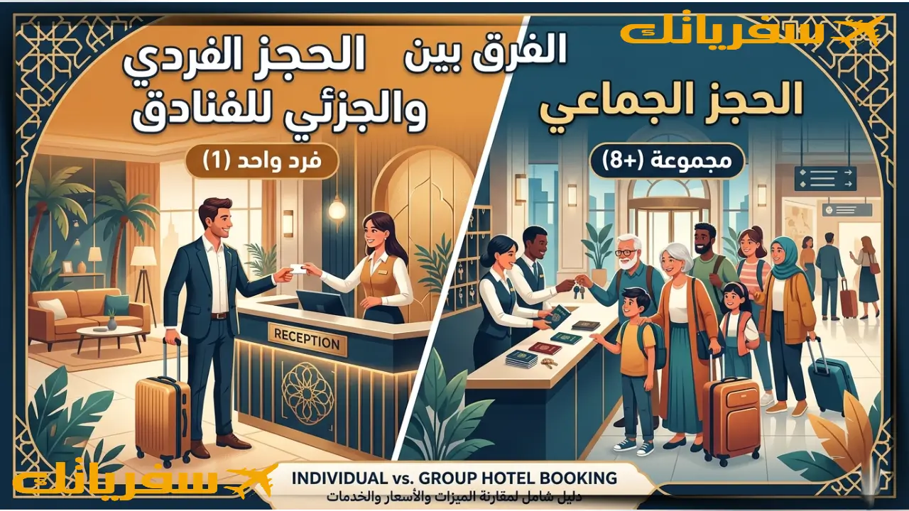 الفرق بين الحجز الفردي والحجز الجماعي للفنادق أيهما أوفر لفرق بين الحجز الفردي والحجز الجماعي للفنادق