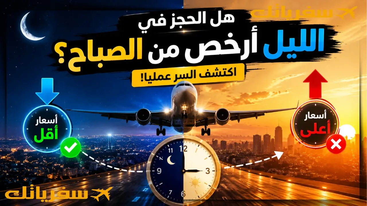 هل حجز الطيران في الليل أرخص من الصباح فعلاً؟ أم خرافة؟ اكتشف السر عمليا الحجز فى الليل مقابل النهار