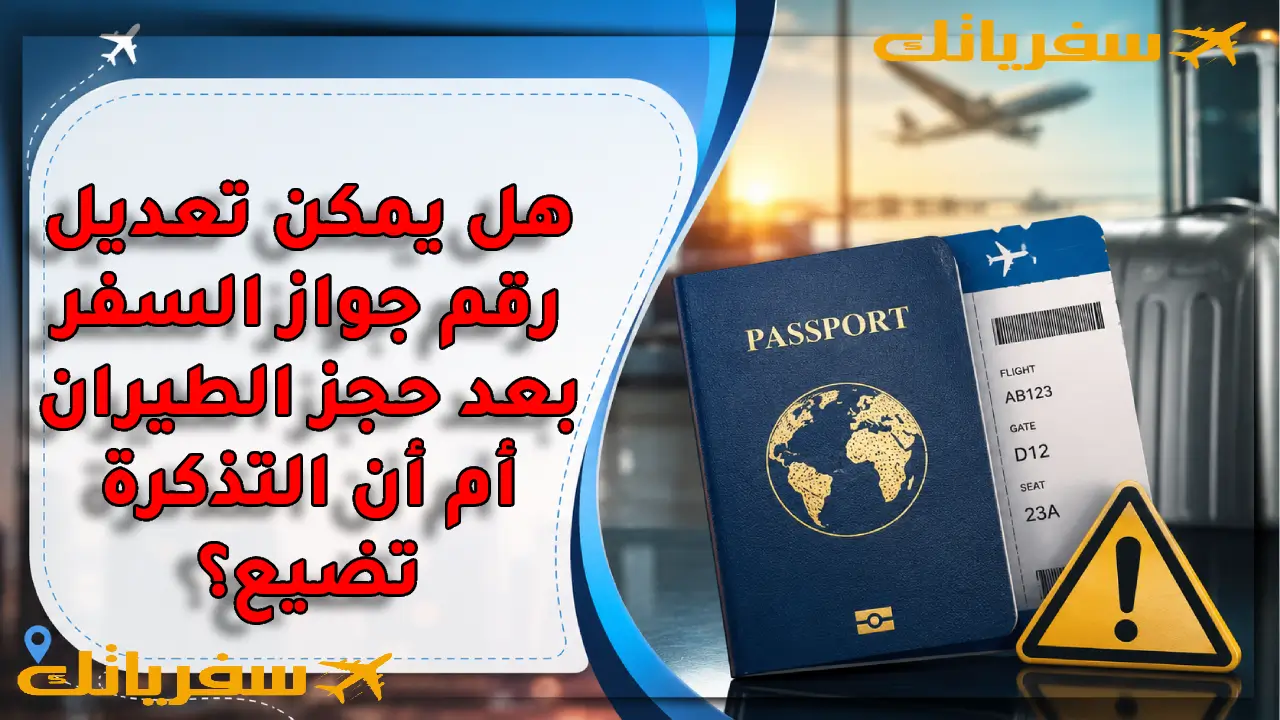 هل يمكن تعديل رقم جواز السفر بعد حجز الطيران أم أن التذكرة تضيع؟ هل يمكن تعديل رقم جواز السفر بعد حجز الطيران