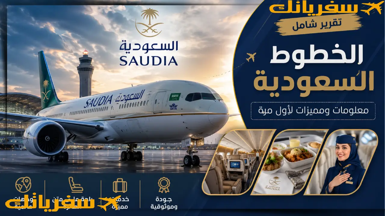 شركة الخطوط السعودية - تقرير شامل بمعلومات ومميزات لأول مرة شركة الخطوط الجوية السعودية