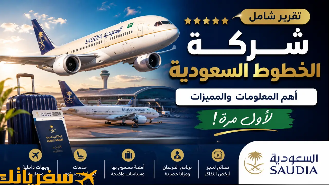 شركة الخطوط السعودية - تقرير شامل بمعلومات ومميزات لأول مرة شركة الخطوط السعودية