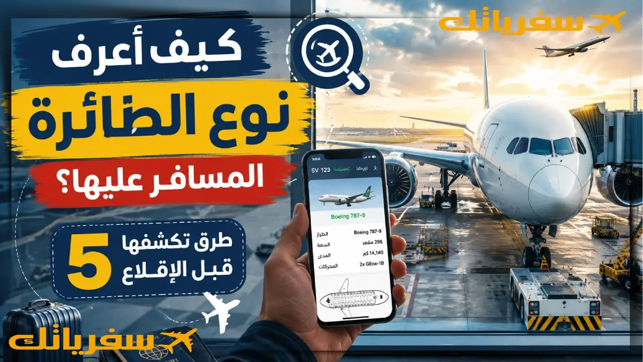كيف أعرف نوع الطائرة المسافر عليها؟ 5 طرق تكشفها قبل الإقلاع كيف أعرف نوع الطائرة قبل الرحلة
