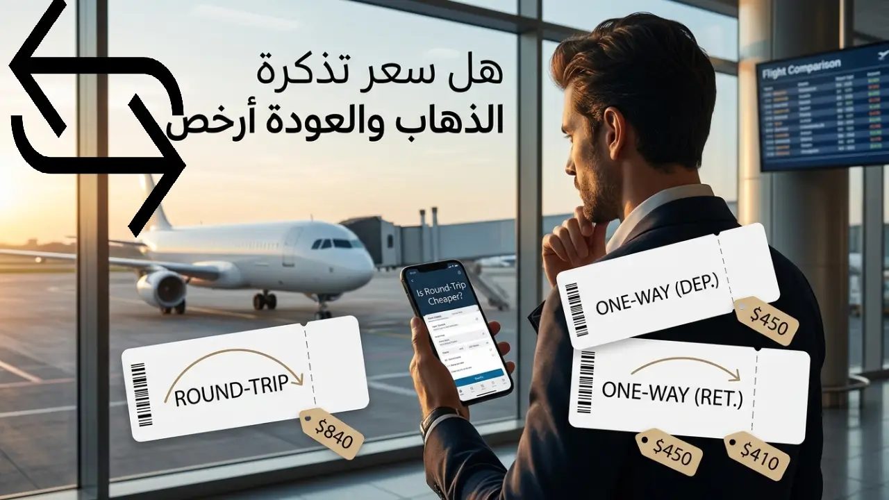 هل سعر تذكرة الذهاب والعودة أرخص من سعر تذكرتين منفصلتين؟ هل الحجز ذهاب وعودة أو فر في السعر