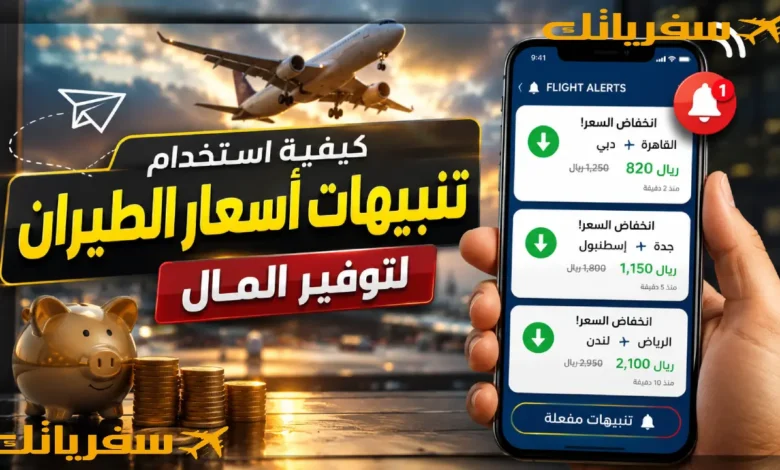 كيفية استخدام تنبيهات أسعار الطيران لتوفير المال|دليل حصري كيفية استخدام تنبيهات أسعار الطيران لتوفير المال